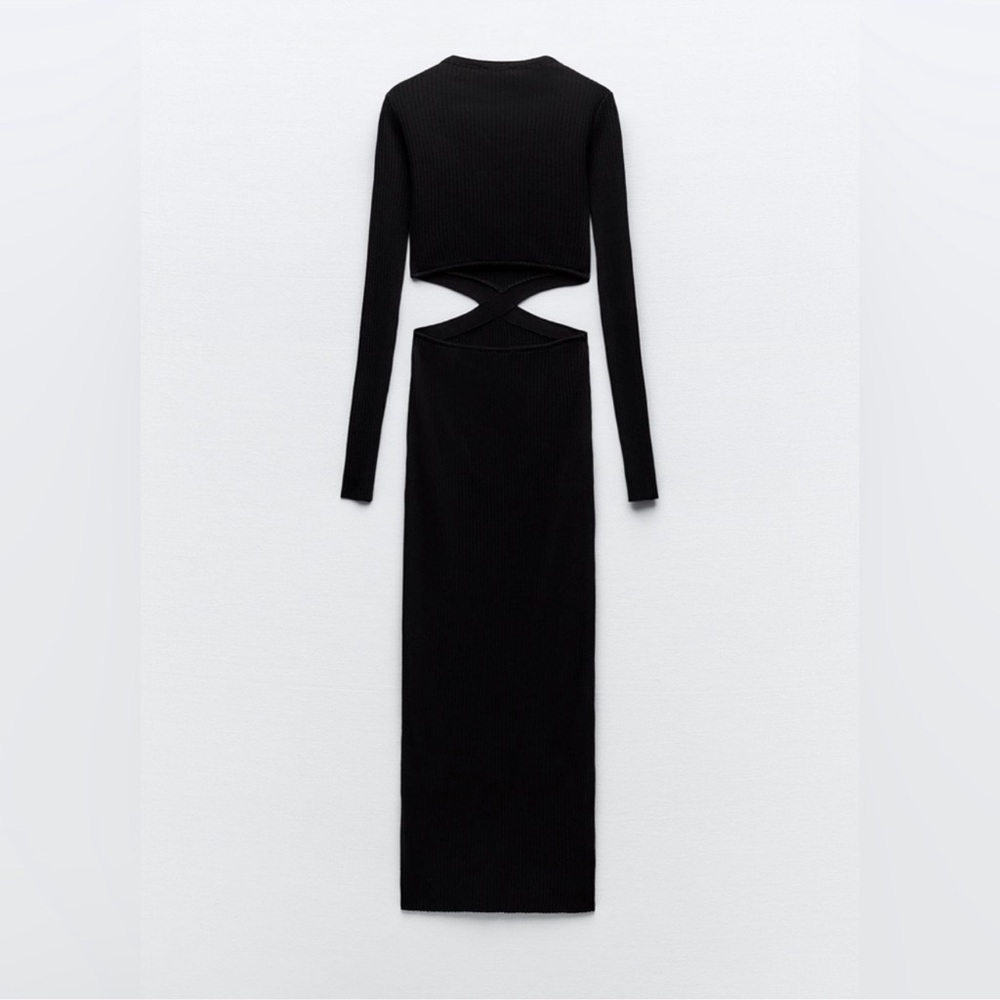 Zara Ribbed Cutout Dress
